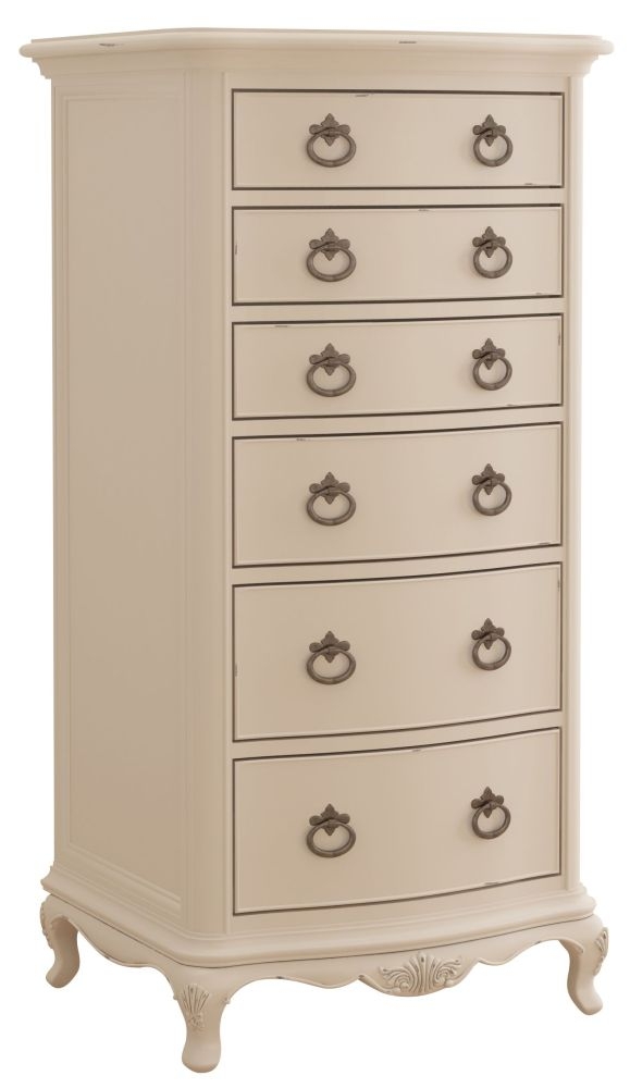 Product photograph of Willis And Gambier Ivory 6 Drawer Tallboy Chest from Choice Furniture Superstore.