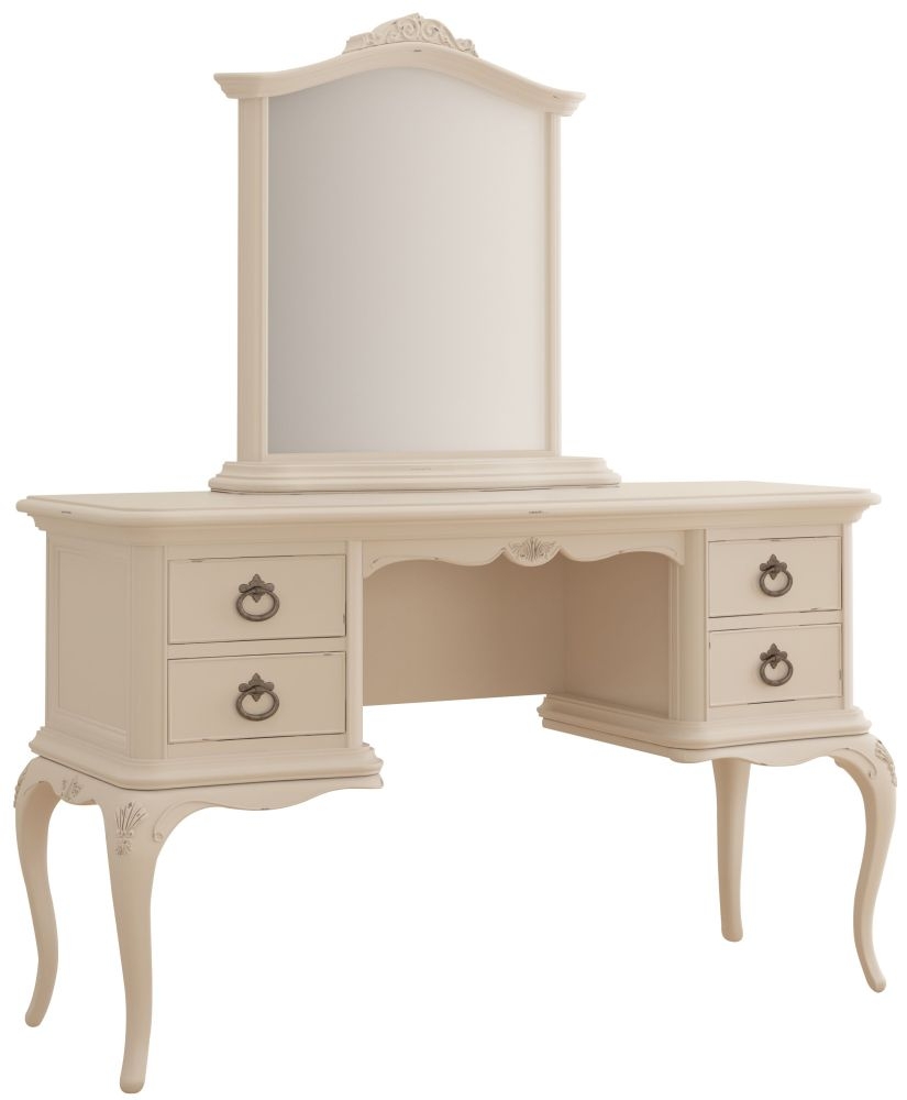 Product photograph of Willis And Gambier Ivory Dressing Table And Mirror from Choice Furniture Superstore.