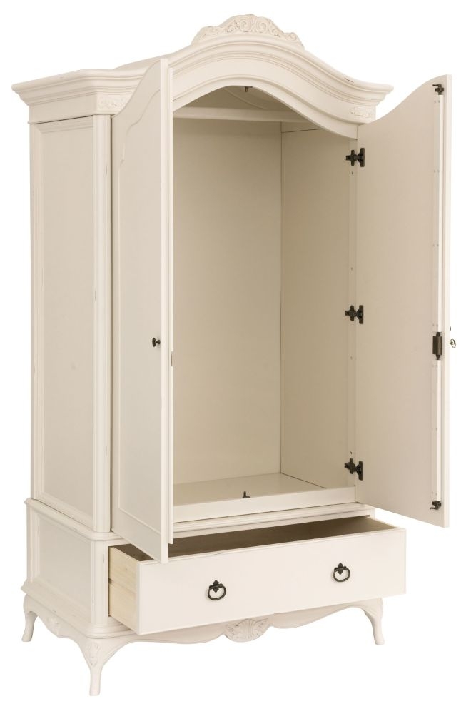 Product photograph of Willis And Gambier Ivory 2 Door 1 Drawer Double Wardrobe from Choice Furniture Superstore.