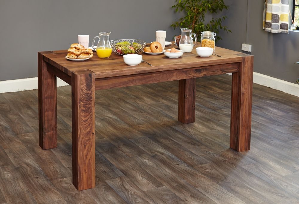 Product photograph of Shiro Walnut Medium Dining Table - 6 Seater from Choice Furniture Superstore.