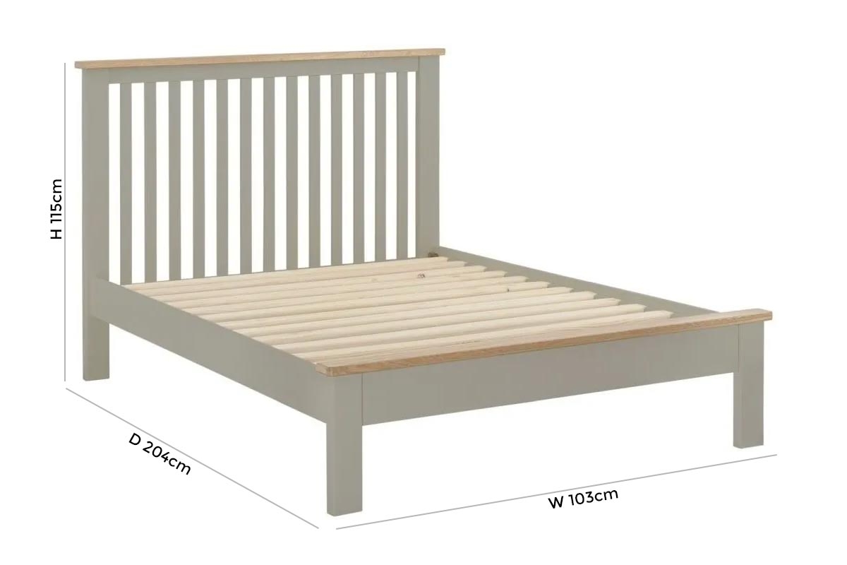 Product photograph of Portland Stone Painted Slatted Bed - Sizes Available from Choice Furniture Superstore.