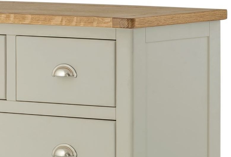 Product photograph of Portland Stone Painted 2 Over 4 Drawer Chest from Choice Furniture Superstore.