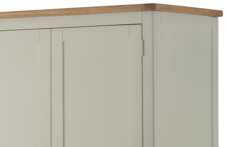 Product photograph of Portland Stone Painted 2 Door Double Wardrobe from Choice Furniture Superstore.