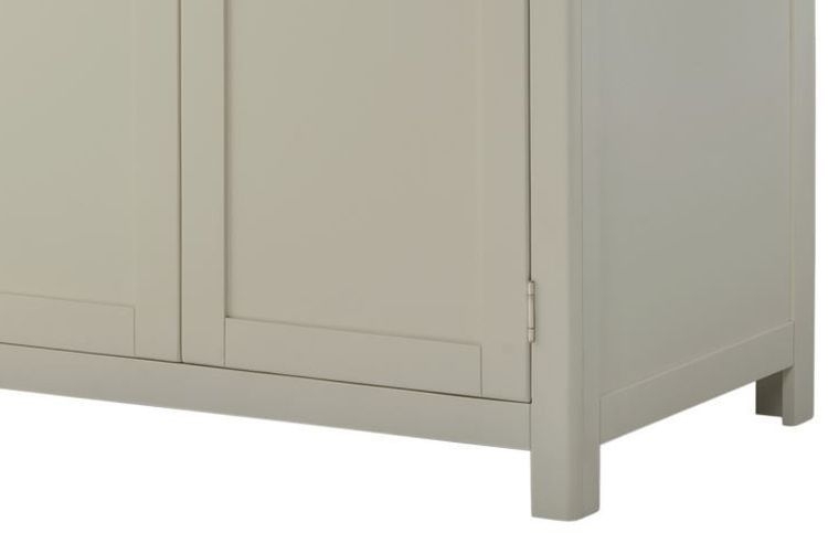 Product photograph of Portland Stone Painted 2 Door Double Wardrobe from Choice Furniture Superstore.