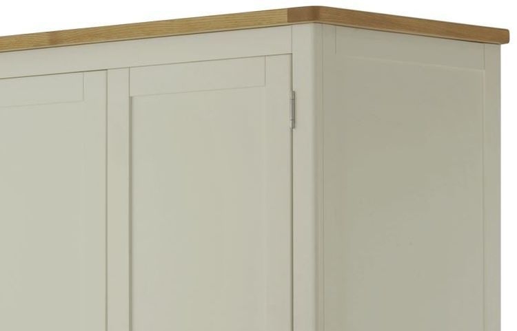 Product photograph of Portland Stone Painted 2 Door 2 Drawer Double Wardrobe from Choice Furniture Superstore.