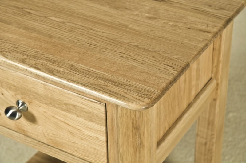 Product photograph of Shaker Oak Bedside Table from Choice Furniture Superstore.