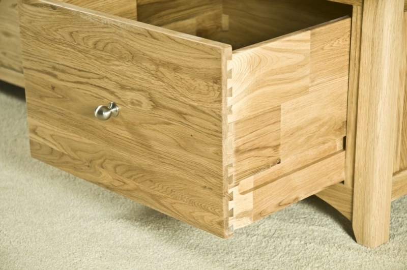 Product photograph of Shaker Oak 3 Door 2 Drawer Wardrobe from Choice Furniture Superstore.