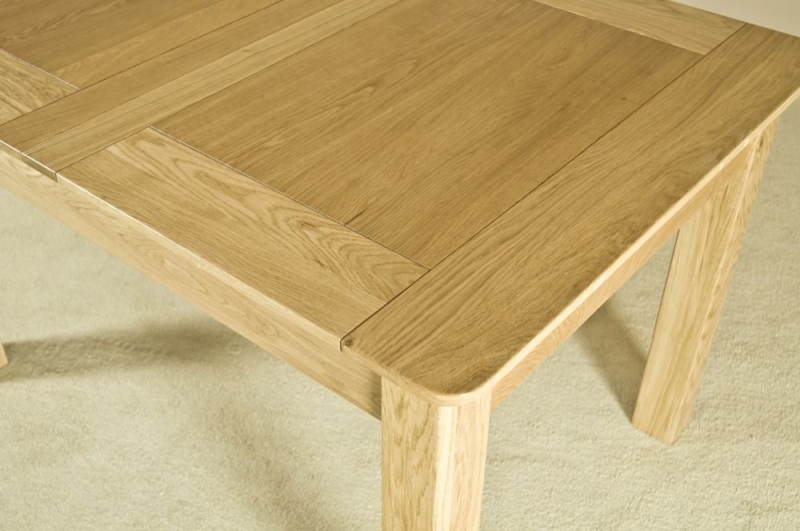 Product photograph of Shaker Oak 4 Seater Extending Dining Table from Choice Furniture Superstore.