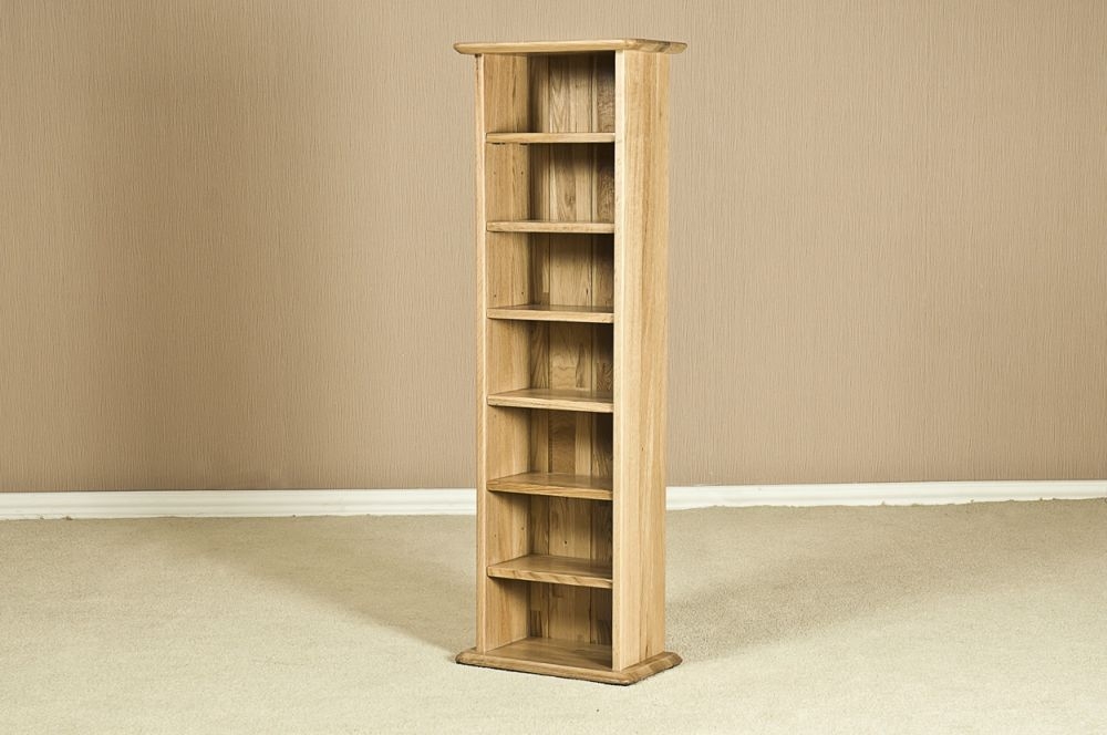 Product photograph of Shaker Oak Cd Rack from Choice Furniture Superstore.