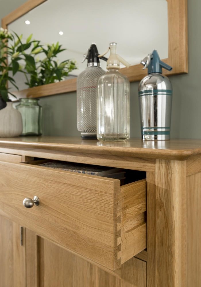 Product photograph of Shaker Oak Sideboard from Choice Furniture Superstore.