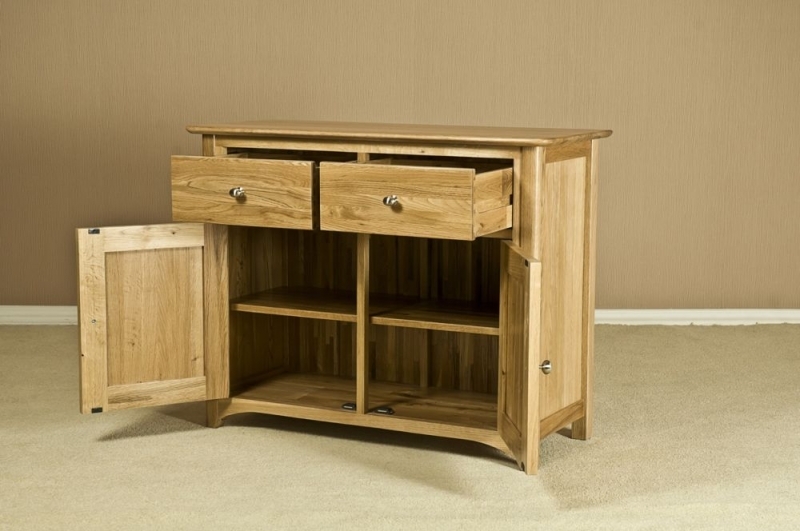 Product photograph of Shaker Oak Small Sideboard from Choice Furniture Superstore.