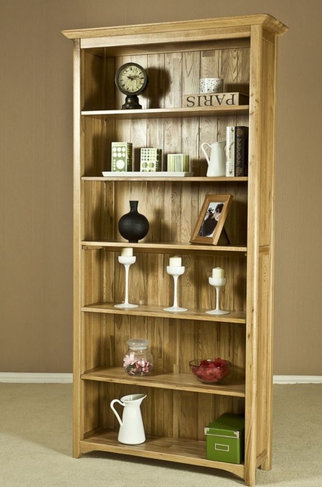 Product photograph of Shaker Oak Bookcase from Choice Furniture Superstore.