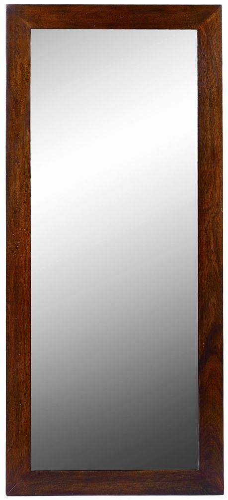 Product photograph of Cube Honey Lacquered Sheesham Rectangular Tall Mirror - 60cm X 130cm from Choice Furniture Superstore.