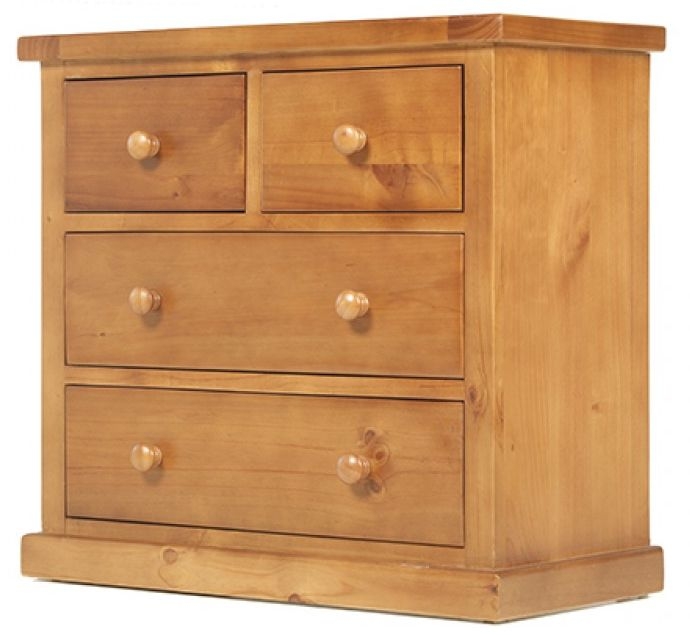 Product photograph of Churchill Waxed Pine Chest 2 2 Drawers from Choice Furniture Superstore.