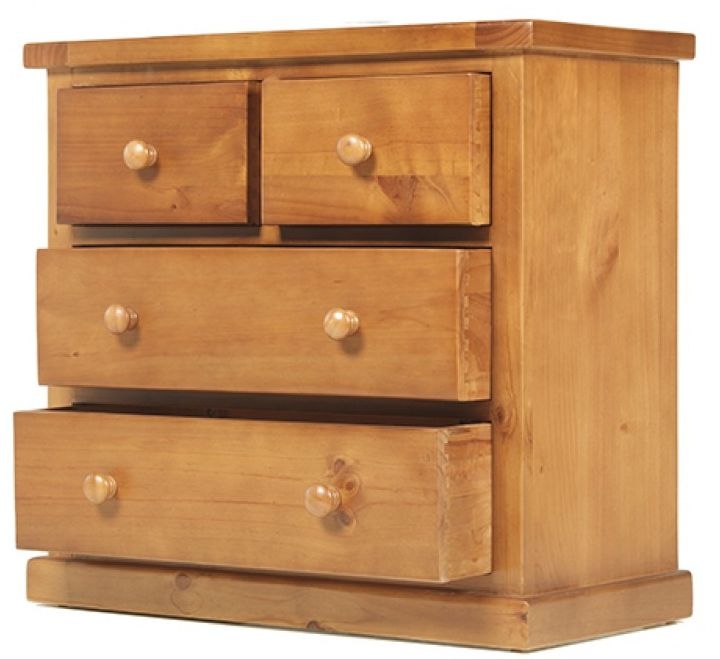 Product photograph of Churchill Waxed Pine Chest 2 2 Drawers from Choice Furniture Superstore.
