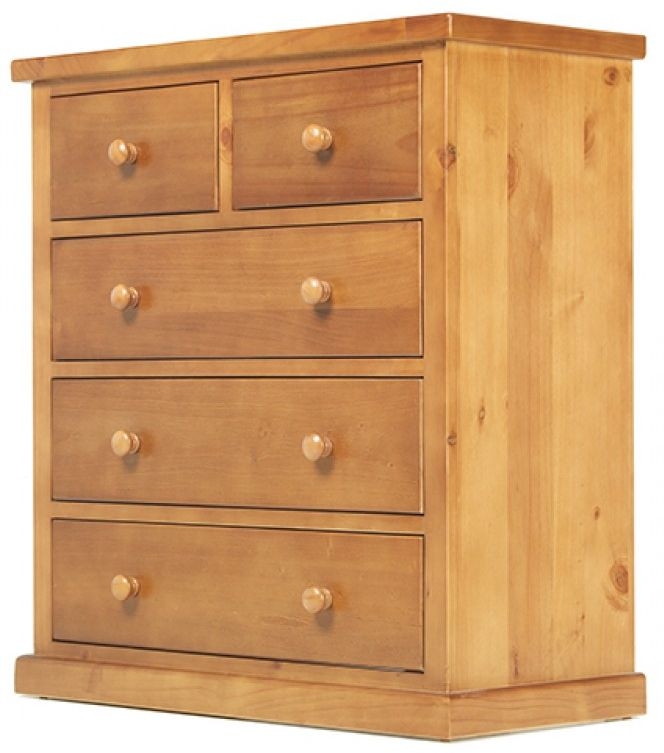 Product photograph of Churchill Waxed Pine Chest 3 2 Drawers from Choice Furniture Superstore.