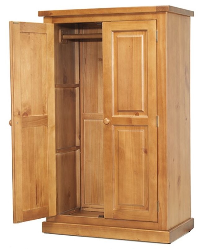 Product photograph of Churchill Waxed Pine Kids Wardrobe 2 Doors from Choice Furniture Superstore.