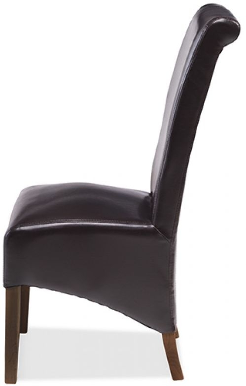 Product photograph of Set Of 2 Cube Sheesham Brown Scroll Back Dining Chair from Choice Furniture Superstore.