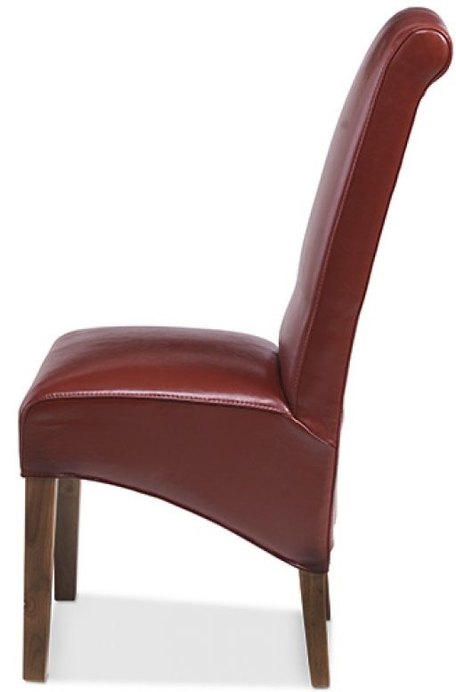 Product photograph of Set Of 2 Cube Sheesham Red Scroll Back Dining Chair from Choice Furniture Superstore.