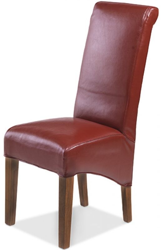 Product photograph of Set Of 2 Cube Sheesham Red Scroll Back Dining Chair from Choice Furniture Superstore.