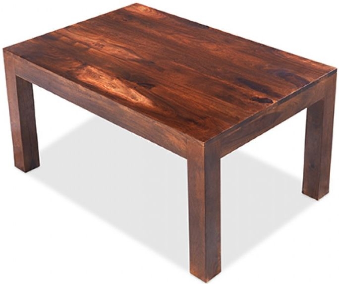Product photograph of Cube Honey Lacquered Sheesham Large Coffee Table from Choice Furniture Superstore.