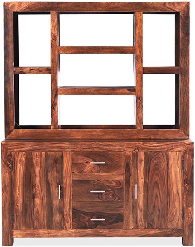 Product photograph of Cube Sheesham Large Dresser from Choice Furniture Superstore.