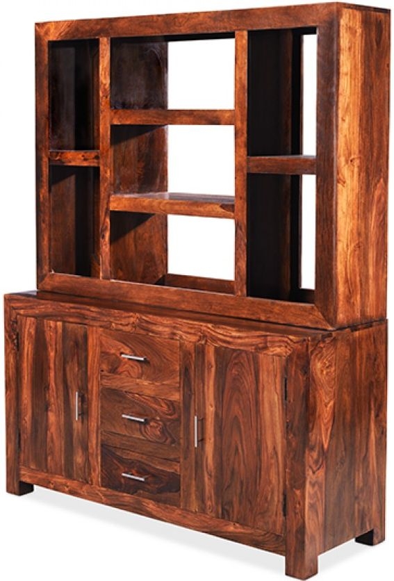 Product photograph of Cube Sheesham Large Dresser from Choice Furniture Superstore.