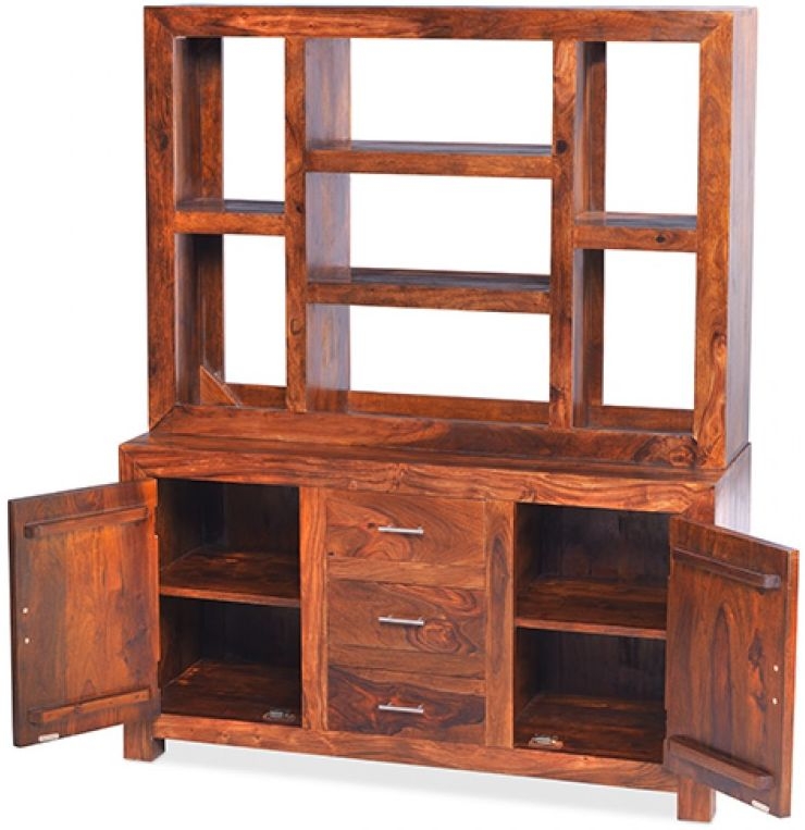 Product photograph of Cube Sheesham Large Dresser from Choice Furniture Superstore.