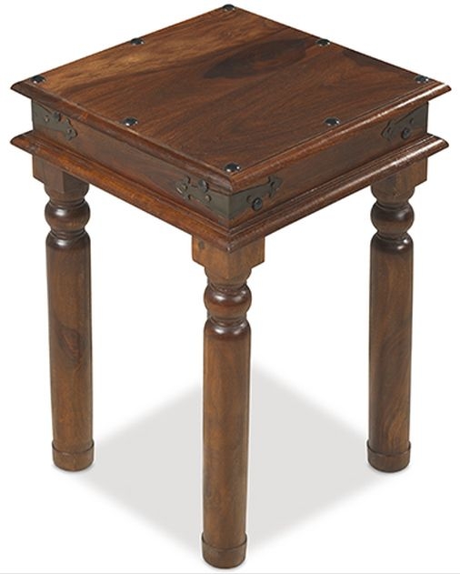 Product photograph of Indian Sheesham Solid Wood Thacket Lamp Table from Choice Furniture Superstore.