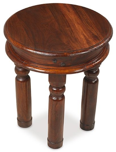 Product photograph of Indian Sheesham Solid Wood Round Coffee Table from Choice Furniture Superstore.