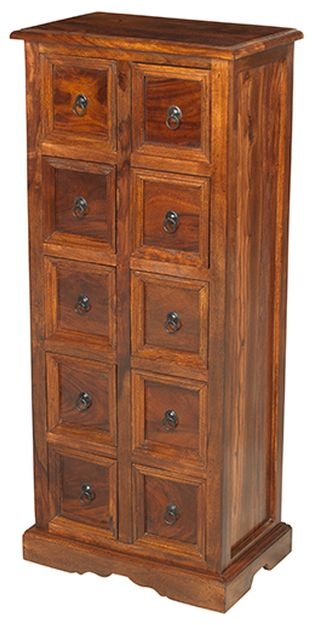 Product photograph of Indian Sheesham Solid Wood 4 Drawer Cd Unit from Choice Furniture Superstore.