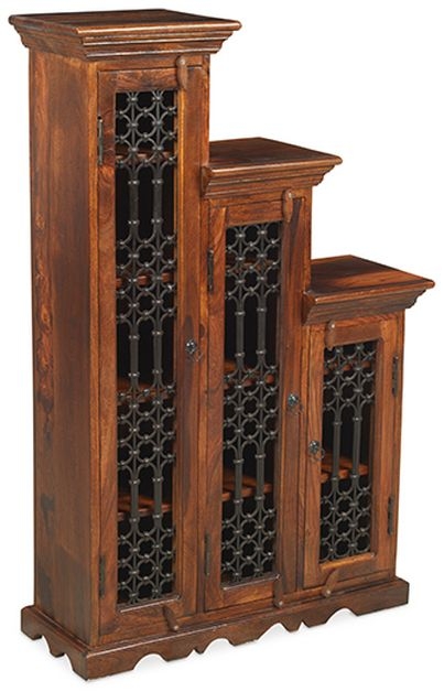 Product photograph of Indian Sheesham Highest Right Cd Step Large Storage Unit from Choice Furniture Superstore.