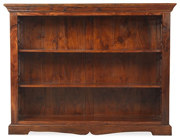 Product photograph of Indian Sheesham Solid Wood Low Bookcase 100cm H from Choice Furniture Superstore.