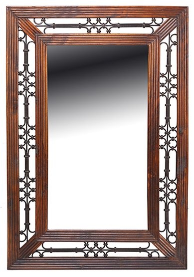 Product photograph of Indian Sheesham Solid Wood Rectangular Mirror - 106cm X 72cm from Choice Furniture Superstore.