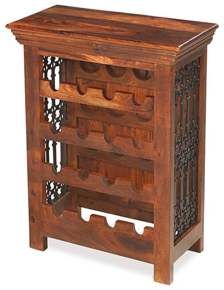 Product photograph of Indian Sheesham Solid Wood Bottle Wine Rack - Upto 16 Bottles from Choice Furniture Superstore.