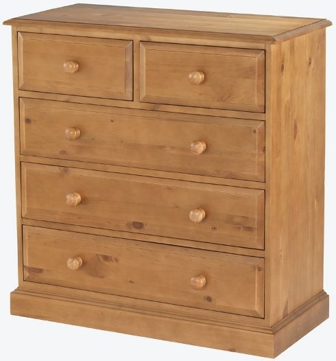 Product photograph of Henbury Lacquered Pine Chest 2 3 Drawers from Choice Furniture Superstore.