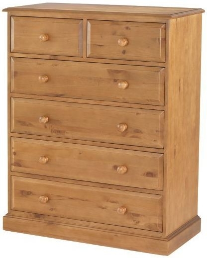 Product photograph of Henbury Lacquered Pine Wide Chest 2 4 Drawers from Choice Furniture Superstore.