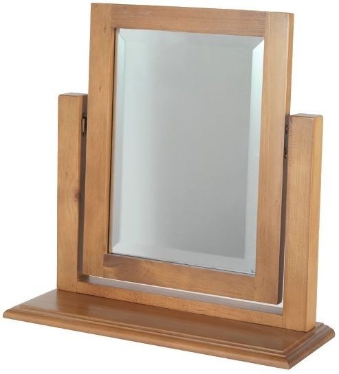 Product photograph of Henbury Lacquered Pine Vanity Mirror from Choice Furniture Superstore.