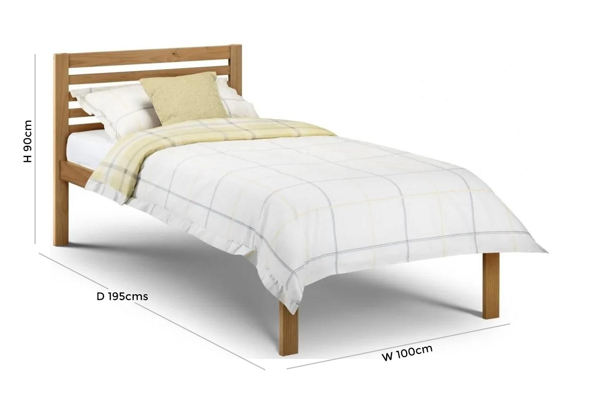 Slocum Low Sheen Lacquered Pine Single Bed