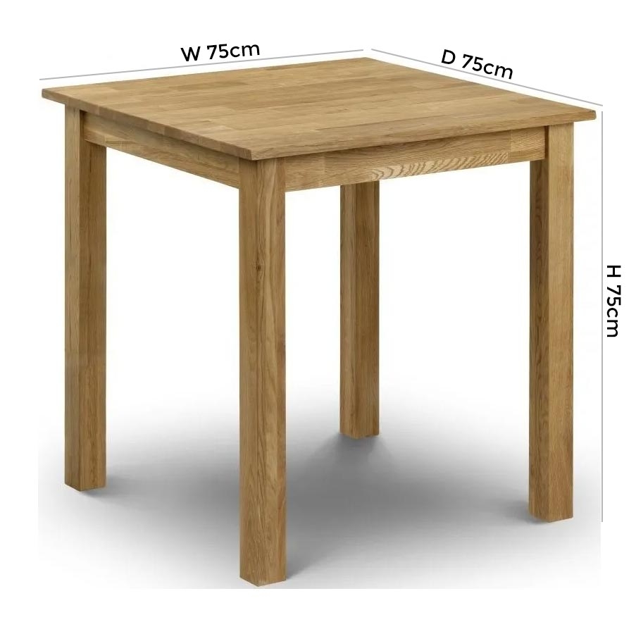 Product photograph of Coxmoor Oak 2 Seater Square Dining Set With 2 Chairs from Choice Furniture Superstore.