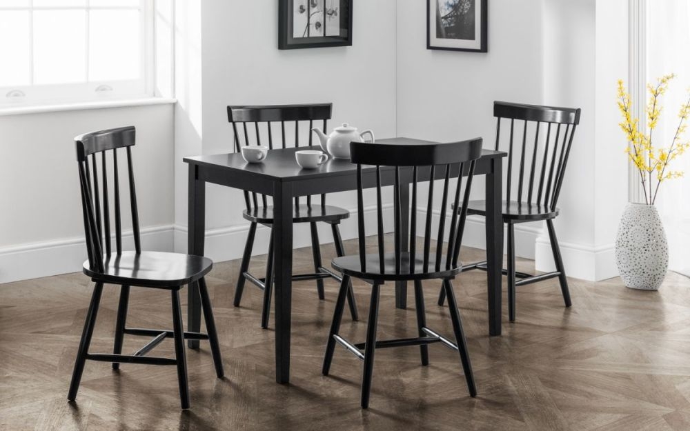 Product photograph of Hudson Black Dining Table - 4 Seater from Choice Furniture Superstore.