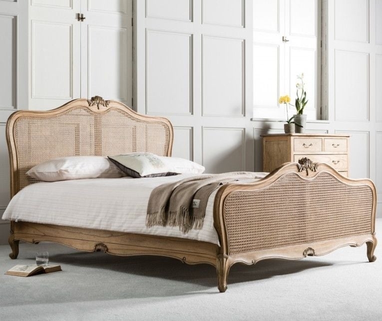 Product photograph of Chic Weathered Cane 5ft Bed from Choice Furniture Superstore.