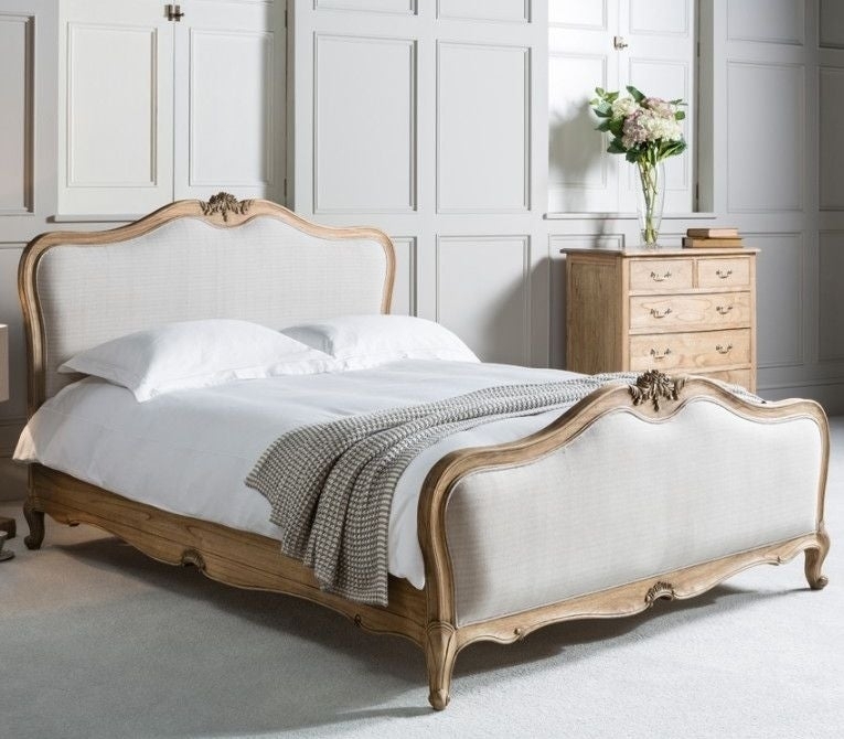 Product photograph of Chic Weathered Linen Upholstered 5ft Bed from Choice Furniture Superstore.