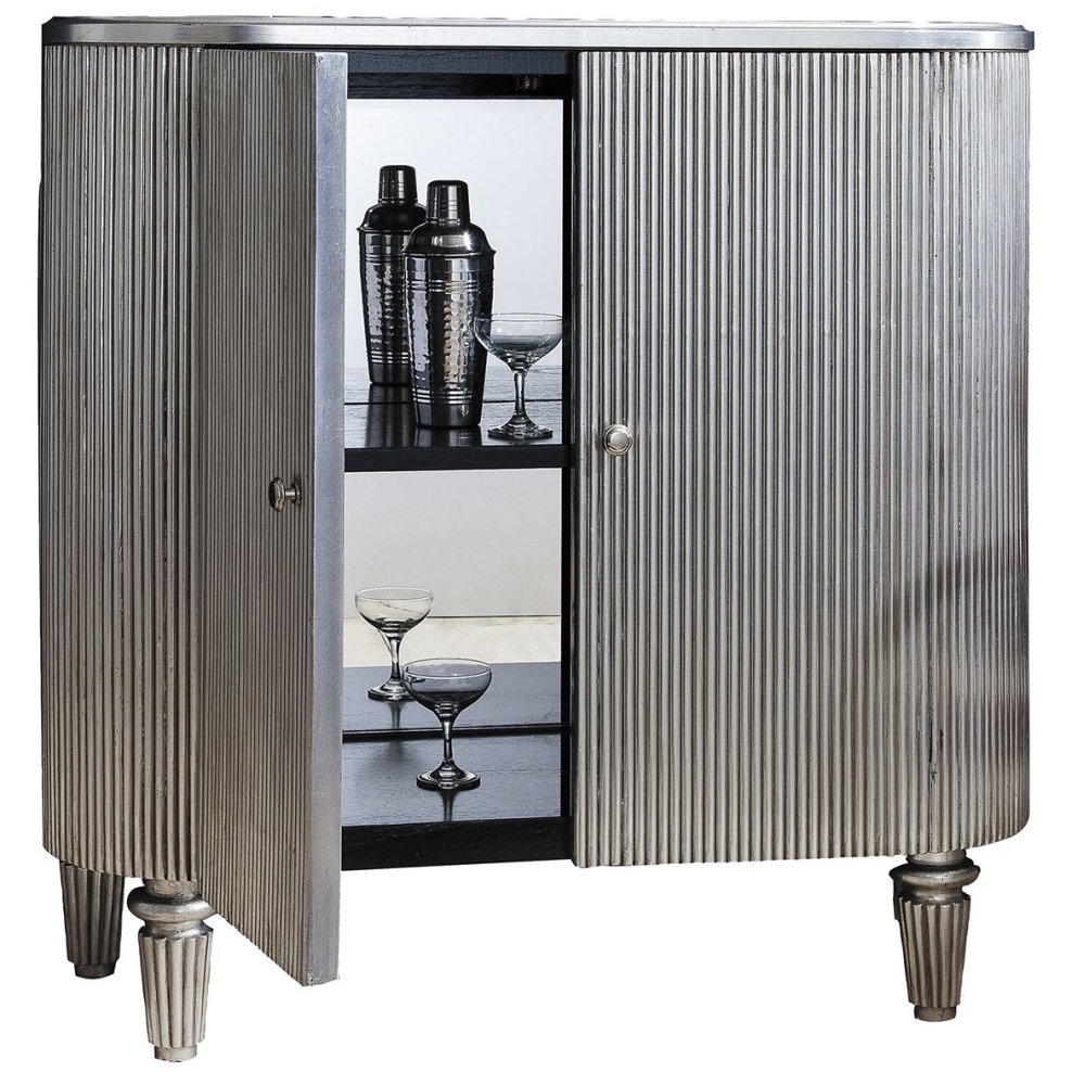 Product photograph of Jeeves Silver Drinks Cabinet from Choice Furniture Superstore.
