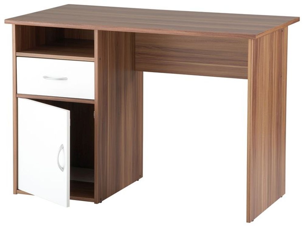 Product photograph of Alphason Hastings Walnut Computer Desk - Aw22145 from Choice Furniture Superstore.