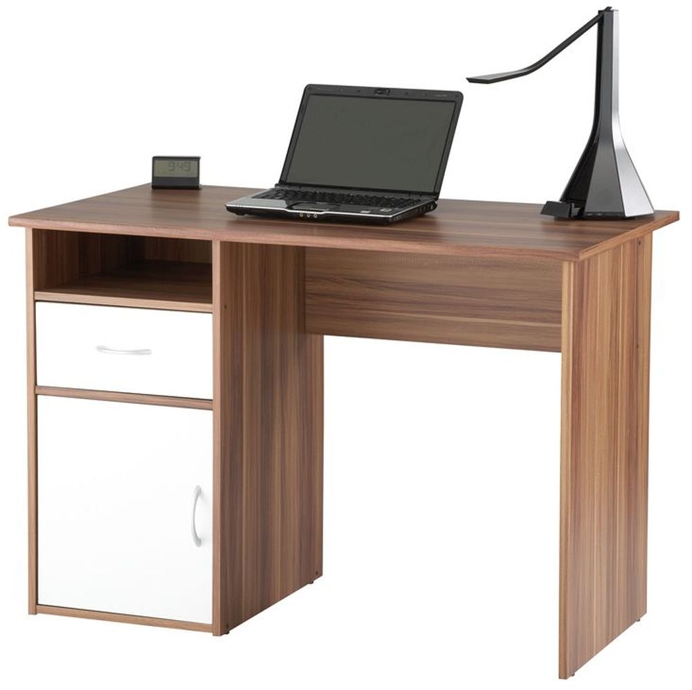 Product photograph of Alphason Hastings Walnut Computer Desk - Aw22145 from Choice Furniture Superstore.