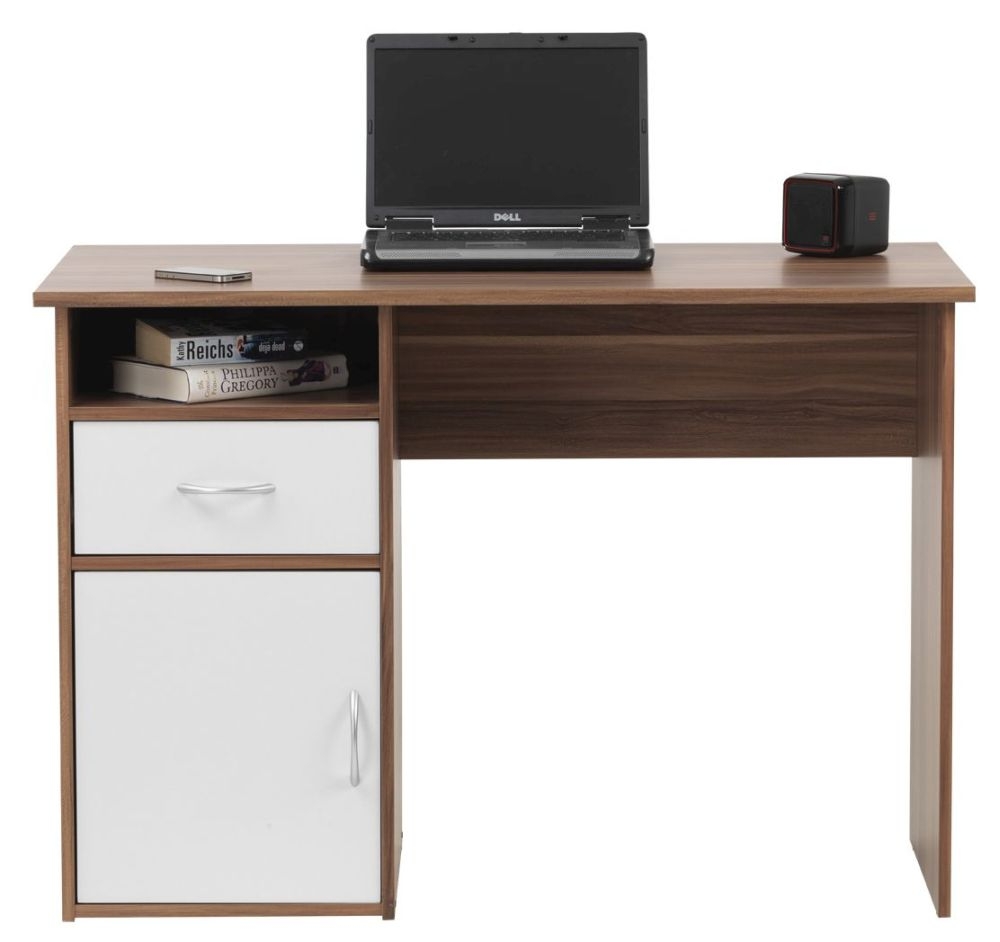 Product photograph of Alphason Hastings Walnut Computer Desk - Aw22145 from Choice Furniture Superstore.