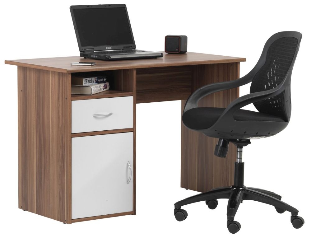 Alphason Hastings Walnut Computer Desk AW22145 CFS Furniture UK