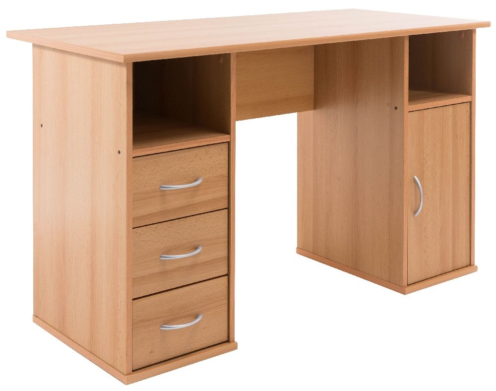 Product photograph of Alphason Maryland Beech Computer Desk - Aw12010 from Choice Furniture Superstore.