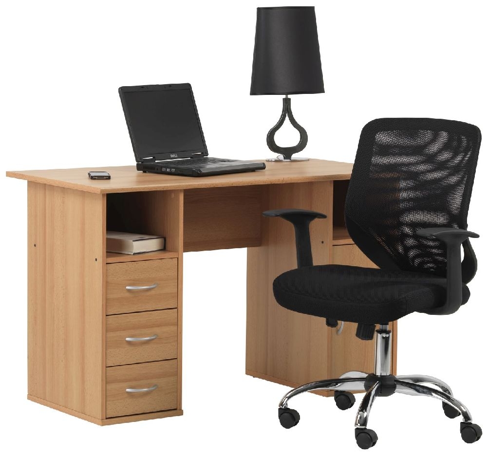 Product photograph of Alphason Maryland Beech Computer Desk - Aw12010 from Choice Furniture Superstore.